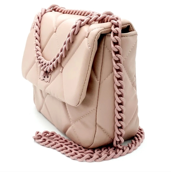 NWT! Gilda Paris Quilted pink vegan leather purse (msrp $159) - Picture 2 of 6